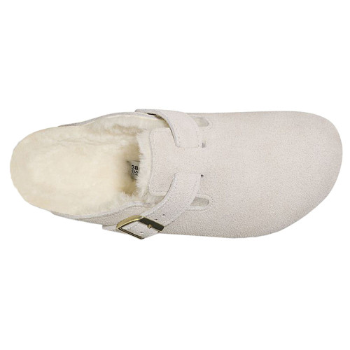 Birkenstock Suede Leather Boston Shearling